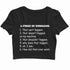 Coding Nerd Engineering CLOUD IS JUST ANOTHER COMPUTER Custom Printed Graphic Design Crop Top T-Shirt for Women